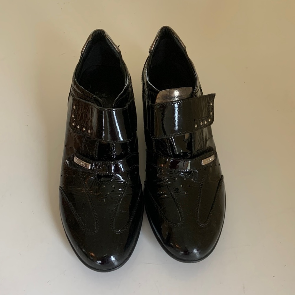 Geox Black Strap Shoes